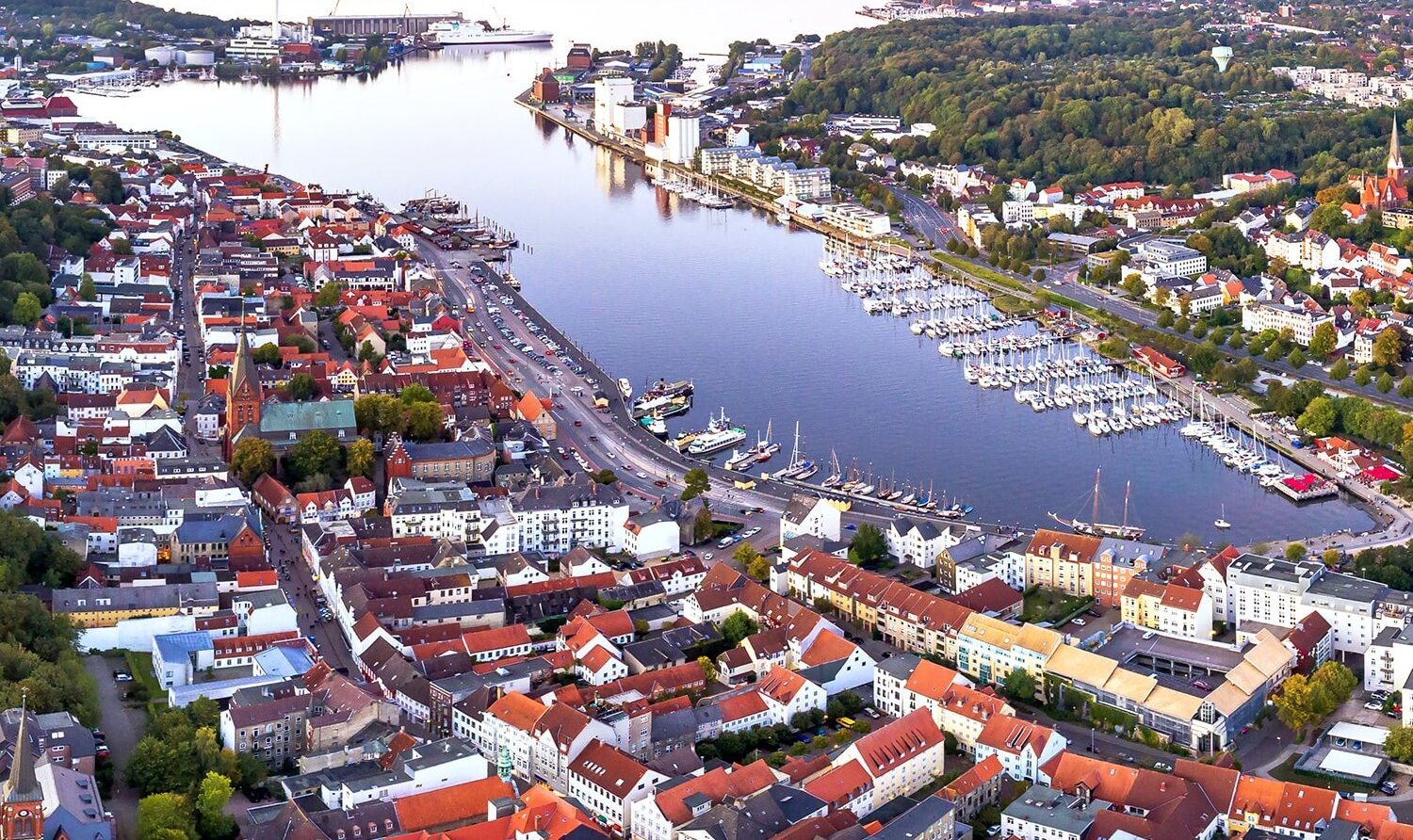 Flensburg Firth Walking Sailing and Crossing into Denmark